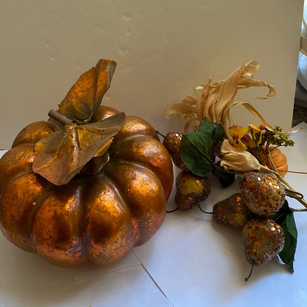 Autumn/Thanksgiving/Halloween decor lightweight pumpkin and sprays